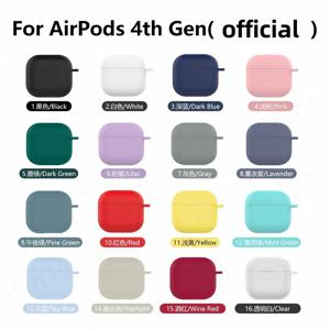 새로운 airpods 4 케이스 apple 이어폰 케이스 airpods 4 무선 블루투스 이어폰 케이스 커버 용 액체 실리콘 보호 케이스