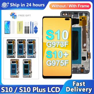 삼성 S10 G973F/DS LCD 디스플레이 터치 스크린 디지타이저 교체 용 새 TFT 삼성 S10 plus G975F 디스플레이 화면 용