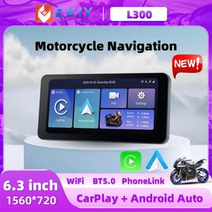 EKIY 6.3 인치 오토바이 CarPlay GPS 무선 안드로이드 자동 Airplay 디스플레이 화면 휴대용 오토바이 모니터 옵션 DVR TPMS