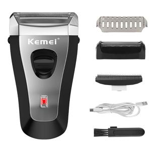 KEMEI KM-9038 방수 왕복 무선 면도기, USB 충전식 면도기, 남성용 이발 트리머 전기 면도기