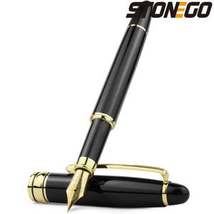 STONEGO lassical 메탈 블랙 만년필 변환기 서예 펜 그리기 저널 비즈니스 선물 펜 쓰기