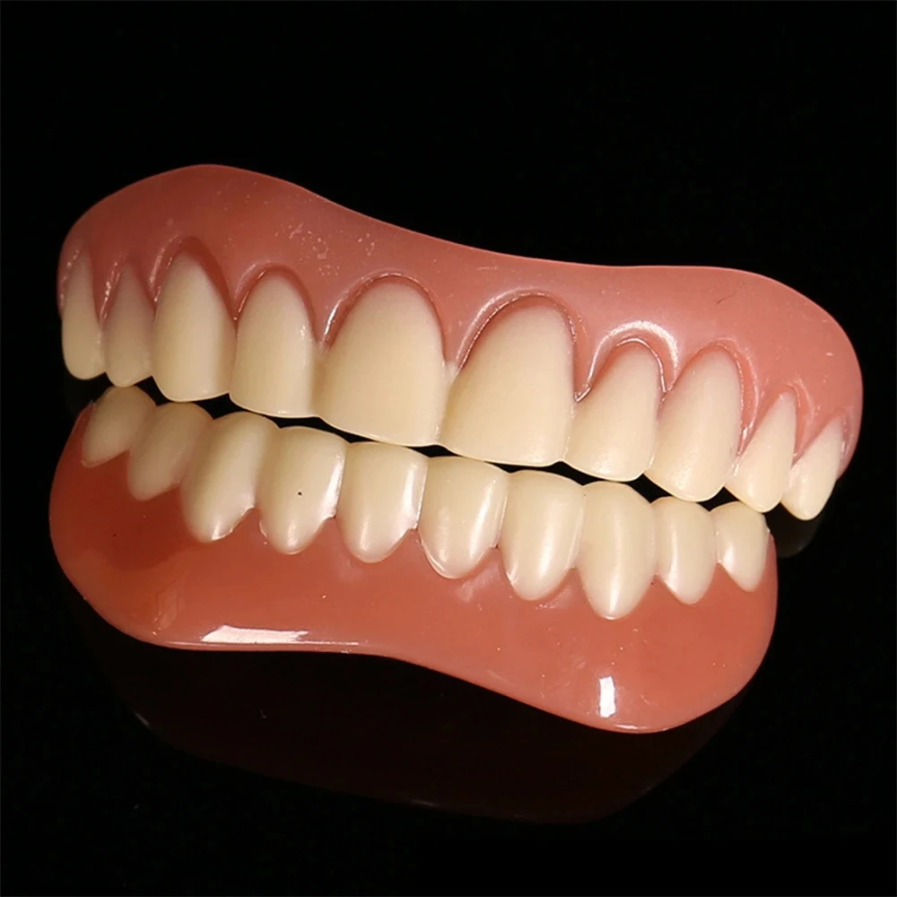 eeth Veneers 미백 틀니 교정기 임시 틀니 커버 완벽한 미소 편안한 맞춤 틀니 키트