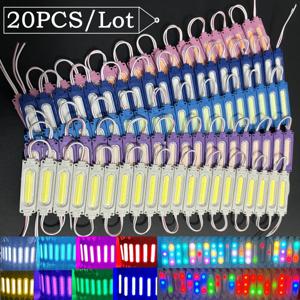 20PCS 12V 다색 RGB 하이라이트 Led 모듈 방수 IP65 접이식 COB 라이트 스트립 백라이트 상점 배너 자동차 장식