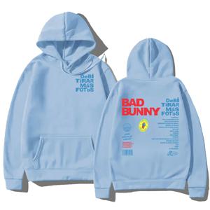 Bad Bunny Debi Tirar Mas Fotos 후드, Bad Bunny DTMF 2025, 시크한 풀오버, 남녀공용, 미적 의류 트렌드, 오버사이즈 스트리트웨어