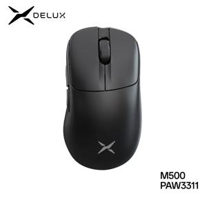 Delux M500 무선 게이밍 마우스, 인체 공학적 마우스, 경량 59g, 오른손 중소형 PC 노트북 게이머용, PAW3311, 12000DPI