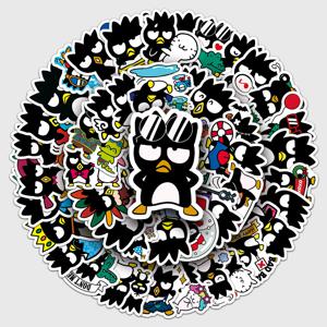 50Pcs 만화 귀여운 Sanrio Badtz-maru 펭귄 스티커 Kawaii 물병 노트북 스케이트 보드 수하물 방수 스티커 아이 장난감