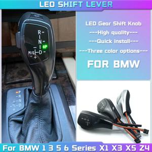LED 기어 시프트 노브 시프터 레버 BMW 1 3 5 6 시리즈 E90 E60 E46 2D 4D E39 E53 E92 E87 E93 E83 X3 E89 자동 액세서리
