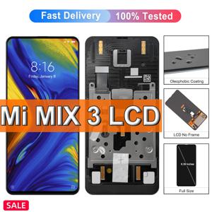 샤오미 미 믹스 3 용 AMOLED LCD 디스플레이 터치 스크린 디지타이저, 프레임 포함, 샤오미 믹스 3 5G M1810E5A 스크린 교체, 6.39 인치