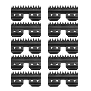 Oster 고속 피드 클리퍼 A5 그루밍 클리퍼 이동식 블레이드 용 10pcs 검정색 고속 피드 세라믹 블레이드 교체 블레이드