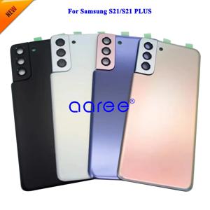 삼성 S21/S21 Plus용 카메라 렌즈가 포함된 AAA 등급 뒷면 커버 접착제가 포함된 후면 하우징 뒷면 커버 도어