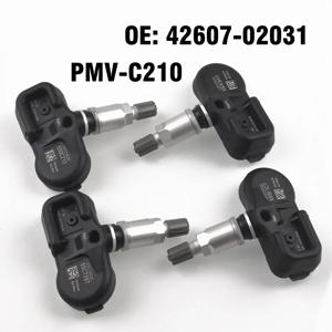 4PCS PMV-C210 42607-02031 42607-42020 Toyota Alphard Auris Aygo Camry Corolla RAV4 Lexus 433MHz 용 타이어 압력 센서 TPMS