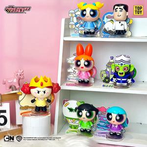 Powerpuff Girls 핀치 시리즈 두 번째 놀이 블라인드 박스 빌딩 블록 장난감 조수 놀이 장식품 인형 휴일 생일 선물