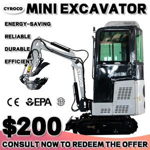 맞춤형 EURO 5 EPA 엔진 굴삭기 1.2 톤 1.8 톤 Kubota 엔진 미니 굴삭기 다기능 캐빈 빠른 배송