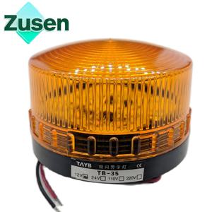 Zusen TB35-Y 12v 24v 110v 220v 노란색 보안 알람 스트로브 신호 경고등, LED 램프 작은 깜박이 라이트