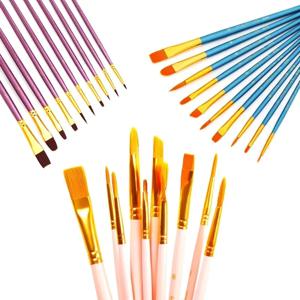 Ginflash 6/10pcs 세트 수채화 구 아슈 그림 펜 나일론 헤어 페인트 브러시 세트 드로잉 미술 용품