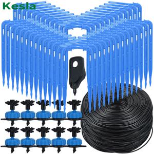KESLA 온실 드립 관개, 4 방향 드립 화살표 송신기, 정원 자동 급수 시스템, 화분 식물, 10, 20 세트, 3mm, 5mm