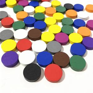 50 조각 15*5MM 11 색 나무 디스크 전당포 게임 조각 토큰 보드 게임 액세서리에 대 한 다채로운 체스
