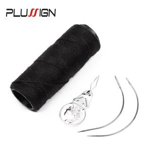 Plussign 가발 바늘 용 재봉사 및 머리카락에 바느질 용 스레드 C 머리 짜기 용 바늘 Plussgin 가발 만들기 도구 4 개/몫