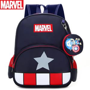 학생을위한 마블 소년 배낭 브랜드 만화 캡틴 아메리카 어린이 핸드백 어린이 스파이더 맨 귀여운 Schoolbags 대용량