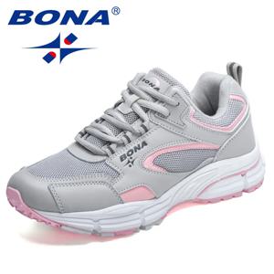 BONA 새 디자이너 운동화 통기성 야외 스포츠 신발 여성 경량 운동화 숙녀 컴포트 운동화