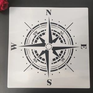 30*30cm 크기 diy 공예 시계 나침반 그림 스텐실 스탬프 사진 앨범 양각 종이 카드 나무, 직물, 벽 N115