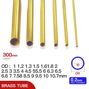 2pcs-15pcs 황동 파이프 0.2mm 벽 두께 1-11mm OD 황동 튜브 스트레이트 튜브 구리 튜브 얇은 벽 작은 직경