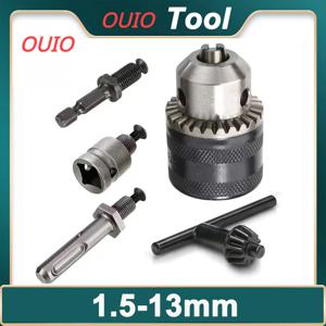 OUIO 1.5-13mm 변환기 1/2 20UNF 키 드릴 척 나사 퀵 체인지 어댑터 SDS 1/4 임팩트 드라이버 렌치 비트 연결로드