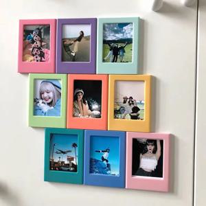 Fujifilm 카메라 미니 12/11/Evo/40/7 +/25/90/99/SE/Link2/3 용 3 인치 자석 포토 프레임 Fuji Instax 미니 필름 포토 프레임 용