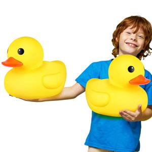 1/2 Pcs 고무 오리 10.2 인치 오리 목욕 장난감 거대한 고무 오리 대형 고무 오리 목욕 장난감 삐걱 거리는 큰 노란색 고무 오리