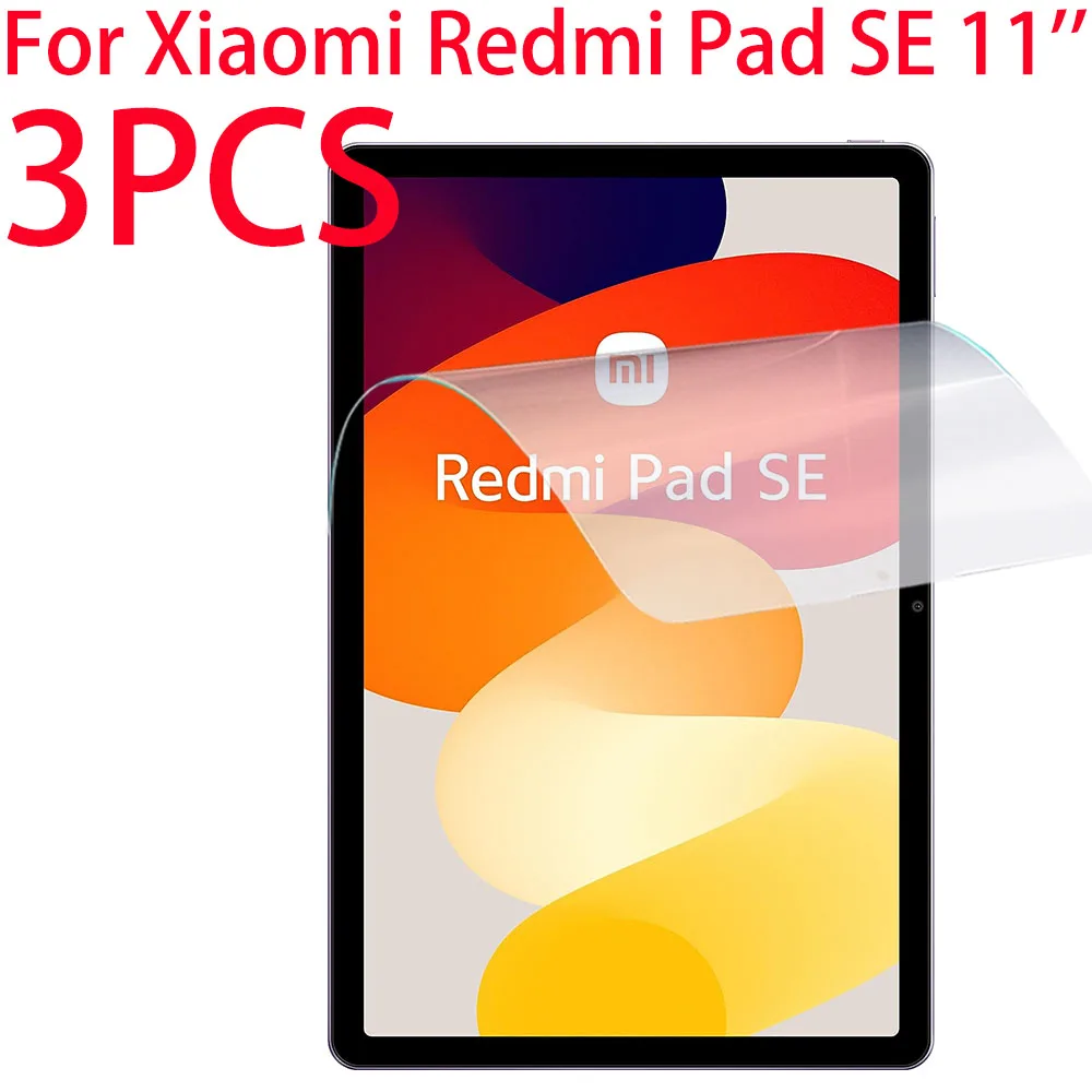 Xiaomi Redmi Pad SE 11 인치 2023 용 PET 소프트 필름 화면 보호기 3 팩 Redmi Pad SE 보호 필름 맞춤 화면 용