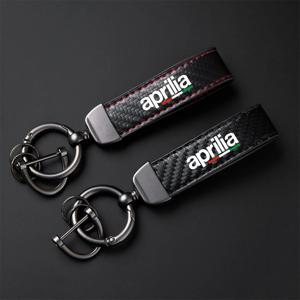 Aprilia RSV4 RS660 Tuono 660 RSV1000/R Caponord 1200 용 오토바이 탄소 섬유 가죽 키 체인 말굽 버클 쥬얼리