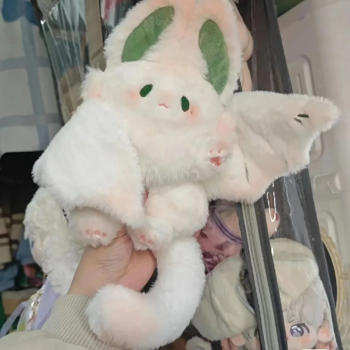 Kawaii 박쥐 토끼 플러시 장난감 비행 토끼 플러시 인형 동물 인형 어린이를위한 생일 선물 베이비 샤워 홈 장식 크리스마스
