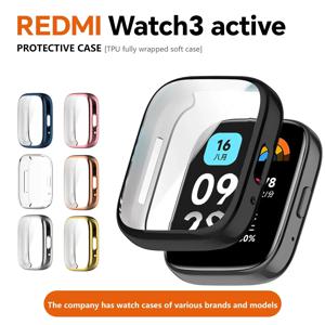 Xiaomi Redmi Watch 3 용 TPU 화면 보호기 커버 Xiaomi Redmi Watch 3 용 액티브/라이트 스마트 시계 밴드 케이스 보호 쉘