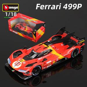 Bbugo 1:18 페라리 499P 합금 자동차 모델 # 51 24h 르망 레이싱 다이캐스트 차량 장난감 다이캐스트 Voiture 선물 컬렉션