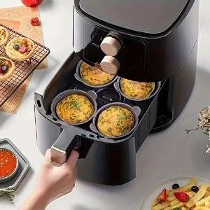 1pc/4pcs 에어 프라이어 실리콘 계란 밀렵꾼 컵 실리콘 계란 밥솥 금형