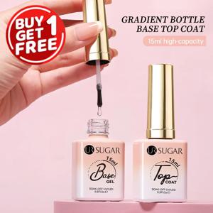 UR SUGAR 15ml 닦아내지 않는 탑 베이스 젤 네일 젤 폴리쉬 매트 탑 코트 인핸서 바니시 세미 퍼머넌트 UV LED 네일 아트