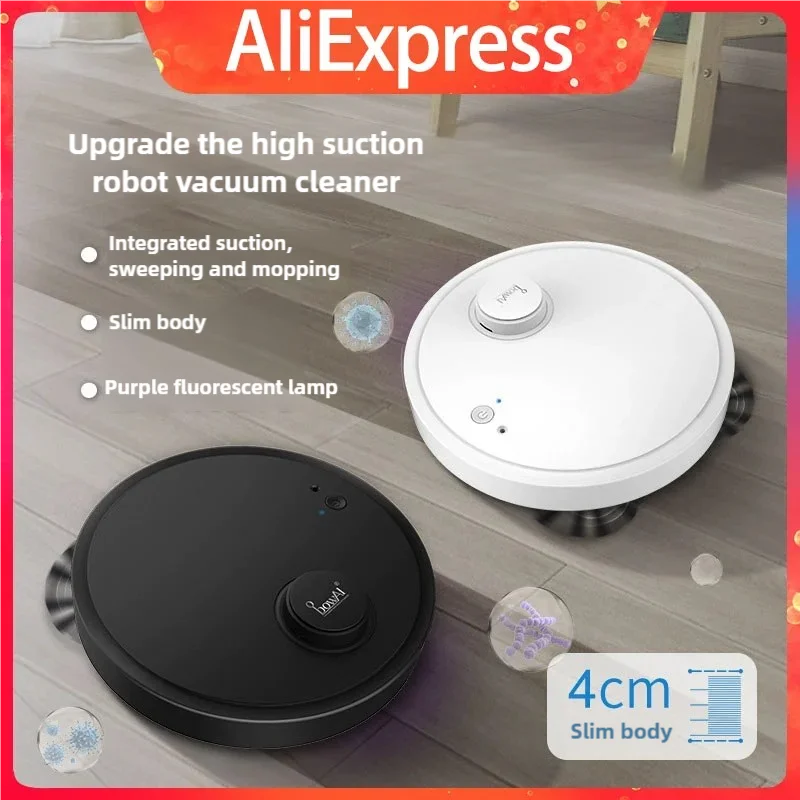 자동 로봇 진공 청소기 3in1 스마트 무선 청소 습식 및 건식 초박형 청소 기계 Mopping Smart Home