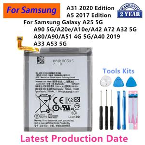 삼성 갤럭시 A25 A32 A90 5G A20e A10e A5 2017 에디션 A80 A31 2020 에디션 A51 4G A40 2019 A33 A53 5G 용 새 배터리