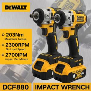 Dewalt DCF880 무브러시 2300RPM 코드리스 충격 렌치 203N.m 컴팩트 전기 렌치 Dewalt 20V 배터리용 충전 파워 툴