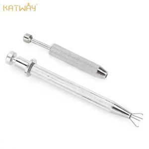 KATWAY 4 발톱 다이아몬드 보석 비드 홀더 도구 쥬얼리 피어싱 HH-AA44에 대한 스테인레스 스틸 프롱 핀셋 포수