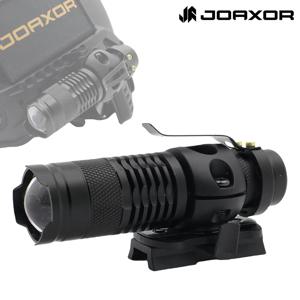 JOAXOR 전술 헬멧 ARC 레일 라이트 LED 미니 손전등, 20mm 피카티니 레일 마운트 스트로브, 강한 로우 램프, 500 루멘