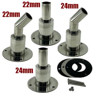 22mm/24mm 스테인레스 스틸 스루 선체 배기 피팅 튜브 파이프 소켓 하드웨어 부품 자동차 보트 트럭 밴용 공기 디젤 벤트 히터