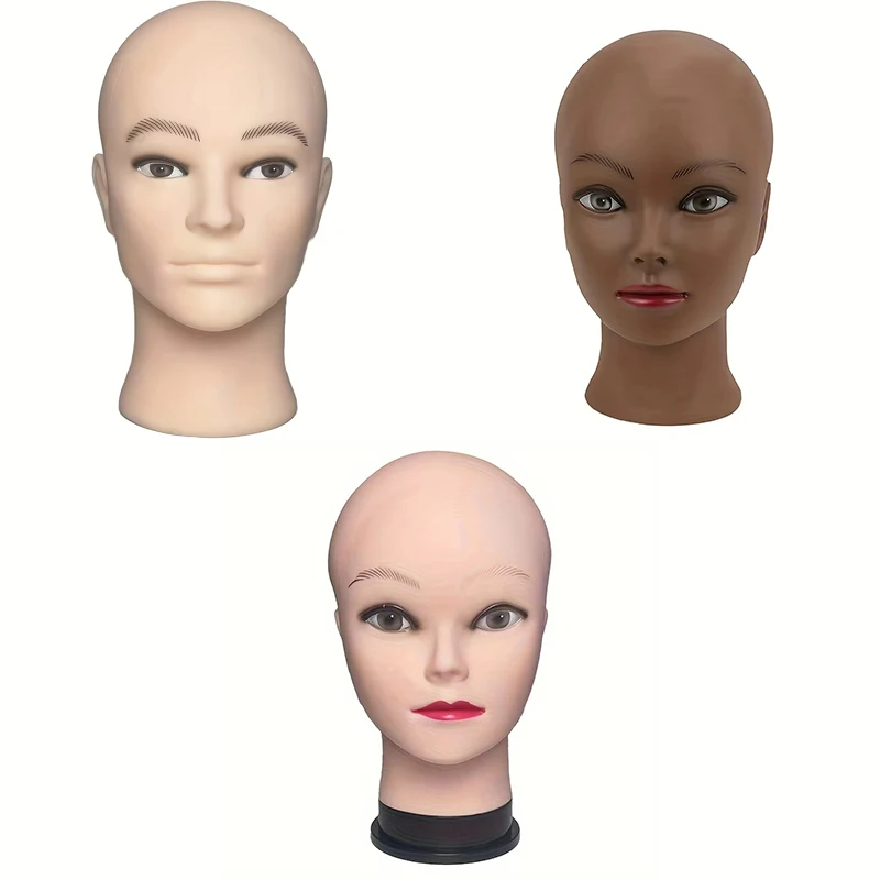 멀티 장르 부드러운 실리콘 대머리 가발 모델 가발 연습 훈련 머리 아름다움 마네킹 인형 머리 마사지 메이크업 매장 디스플레이
