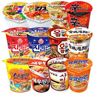컵라면 소컵세트(육개장사발면+김치사발면+신라면+짜파게티범벅+진라면매운맛+스낵면+진라면순한맛+오짬+안성+새우+사리곰탕+삼양라면)