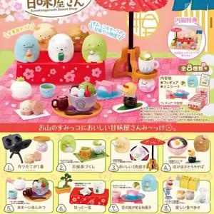 Sumikkogurashi Sweet Shop 미니어처 시로쿠마 펭귄 Tonkatsu Neko Tokage 미니 피규어 장면 소품 블라인드 박스 테이블 장식품