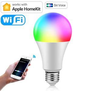 MFi 인증 Homekit LED 스마트 WiFi 전구 Siri 음성 APP 제어 Apple HomeKit App Alexa Google 홈용 RGBCW 야간 램프