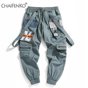 CHAIFENKO 2023 새로운 핫 조깅 레저 스포츠 바지 남성 힙합 streetwear 빔 발 카고 바지 패션 인쇄 남성 바지