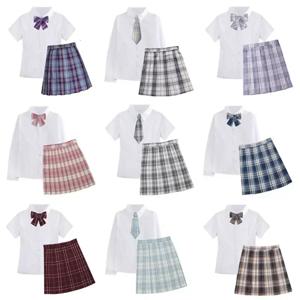 일본 학생 짧은/긴 소매 섹시한 Jk 세트 학교 교복 학교 옷 Pleated 치마 소녀 Seifuku 드레스 코스프레 여학생