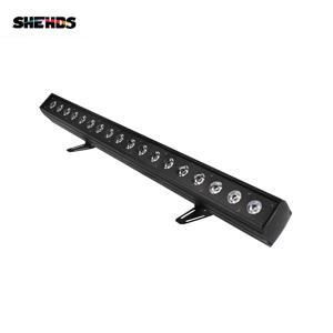 SHEHDS LED 벽 세척 18x18W RGBWA + UV 조명 투광 조명 Dj 빛 실내 경마 램프 바 파티 결혼식에 대 한 밝은