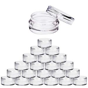 100pcs 2g/3g/5g/10g/15g/20g 빈 플라스틱 화장품 메이크업 항아리 냄비 투명 샘플 병 아이 섀도우 크림 립 밤 컨테이너